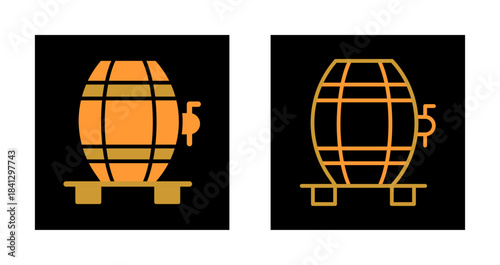 Wine Cask Icon Design