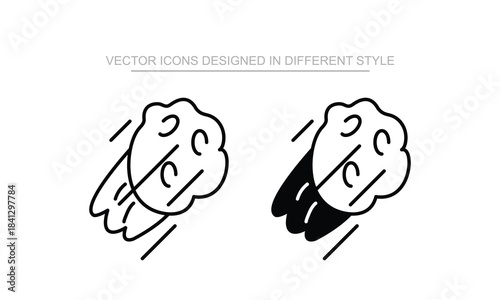 Snow ball throwing vector icon stock