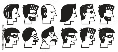 human face avatars illustration 