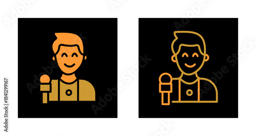 News Correspondent Icon Design