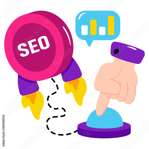 Editable design illustration of Seo startup 