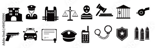 icon set security of police