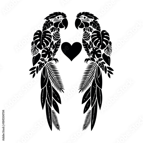 Abstract geometric composition with vibrant color accents