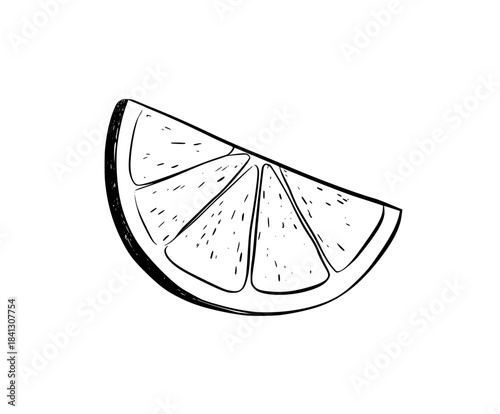 Citrus Symmetry: Black White Oranges | Clean, isolated vector art for creative projects.