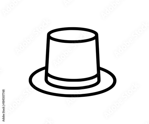 Elegant Top Hat - Chic Accessory | Clean, isolated vector art for creative projects.