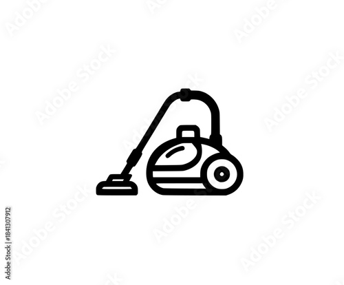 Vacuuming Vigilance: Symbol Cleanliness Order | Clean, isolated vector art for creative projects.