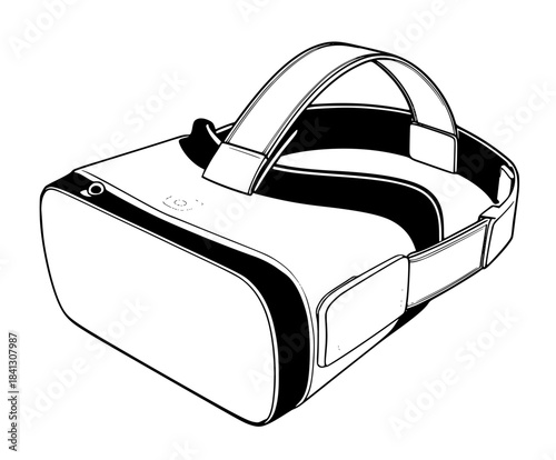 Escape Virtual Reality: Ultimate VR Experience | Clean, isolated vector art for creative projects.