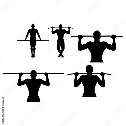 body builder excerice silhouette pack gyme