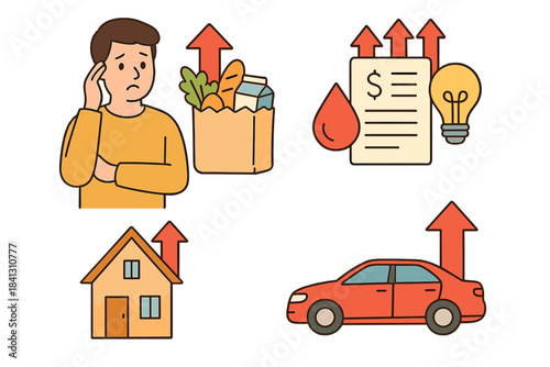 Increasing costs for groceries, housing, utilities, and transportation causing financial anxiety