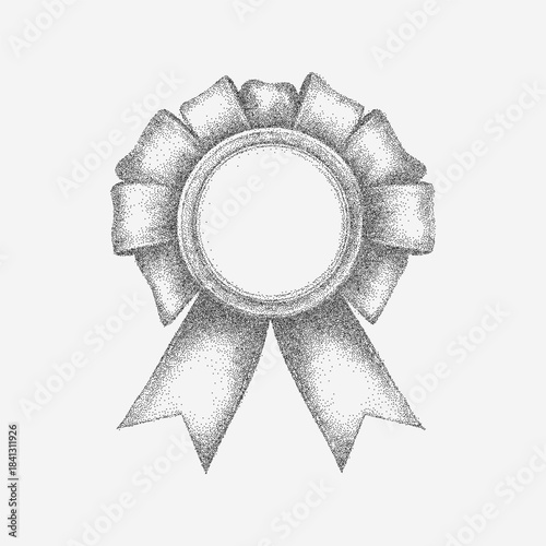 Award template medal with gritty grain, speckle dust, faint scratches and soft stains layered over textured vintage paper with worn and aged imperfections.