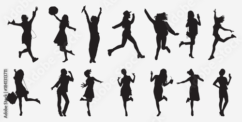 happiness expression silhouette 