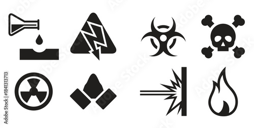 hazard and danger icons 