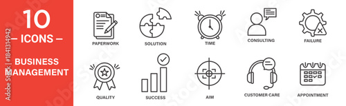 Business Management Icon Set