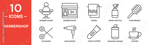 Barbershop Vector Icon Set
