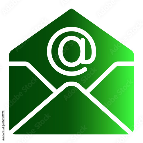Mail Message Communications Envelope Icon from Curriculum Vitae Icon Collection (Glyph Gradient style)