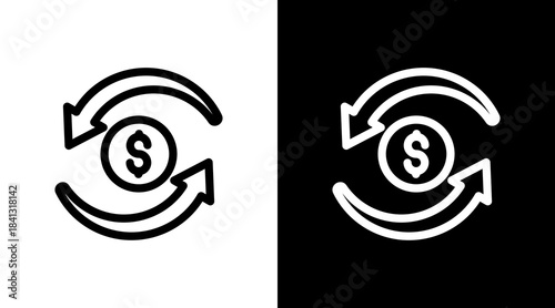 Cash Flow With Icon Set Design