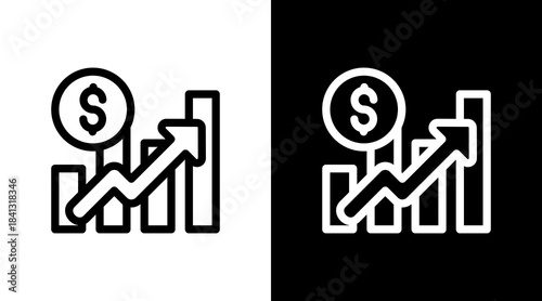Sales Growth With Icon Set Design