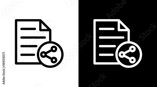 Files Sharing With Icon Set Design