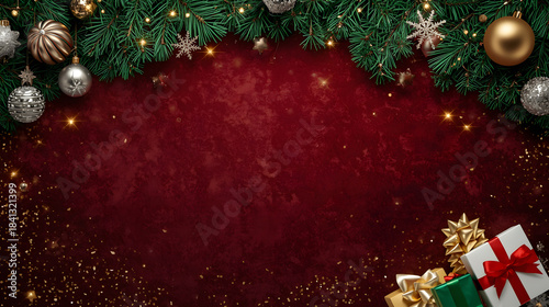 christmas template decoration poster