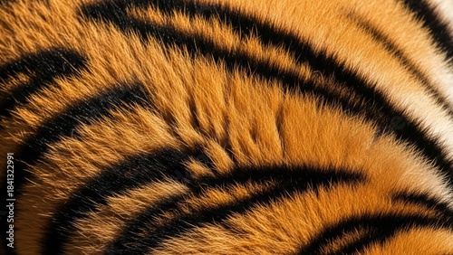Tiger Skin Texture with Orange and Black Stripe Pattern