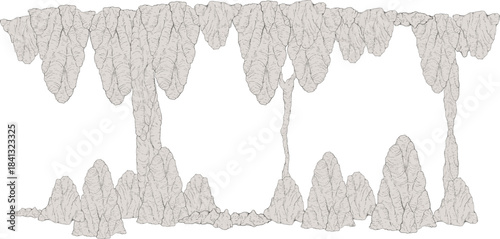 Rocks of interior of cavern