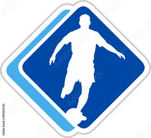 Emblem of football player design