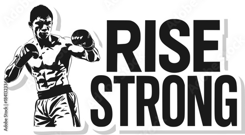 Rise strong boxing message design