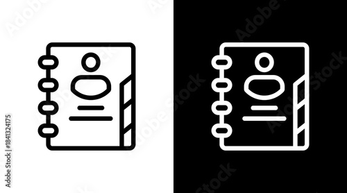 Contact List With Icon Set Design