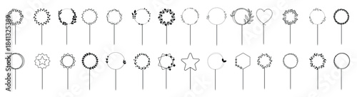 happy birthday cake topper icon set cake topper