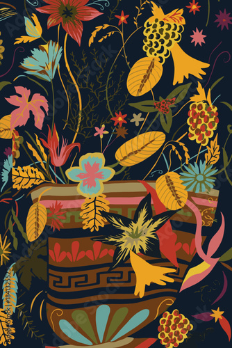 Adobe Illustrator Artwork allover floral design for printing