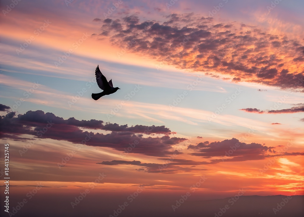 Fototapeta premium sunset in the sky