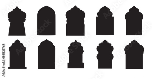 islamic mosque silhouette designs for architecture and