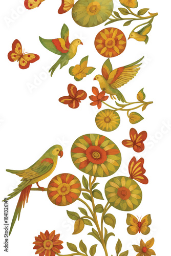 Adobe Illustrator Artwork allover floral design for printing