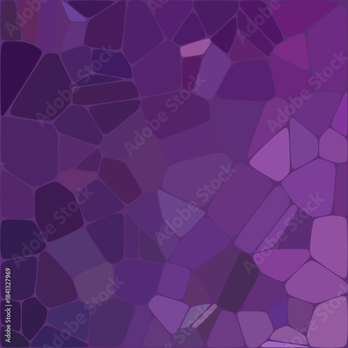 Purple background consisting of pebbles. Vector template in polygonal style. eps 10