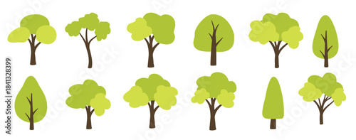 flat tree vector illustration
