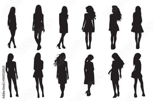  girl silhouette set design