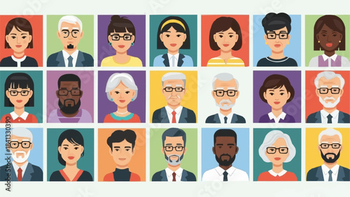 Diverse group of people portraits showcasing various expressions and appearances.