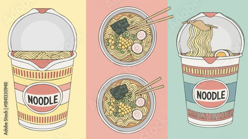 Cup Noodles and Ramen Bowls - A Culinary Delight.
