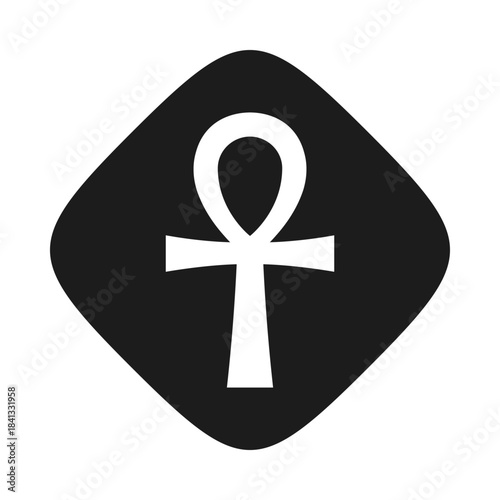 Ankh Cross Symbol Diagonal Squircle Icon