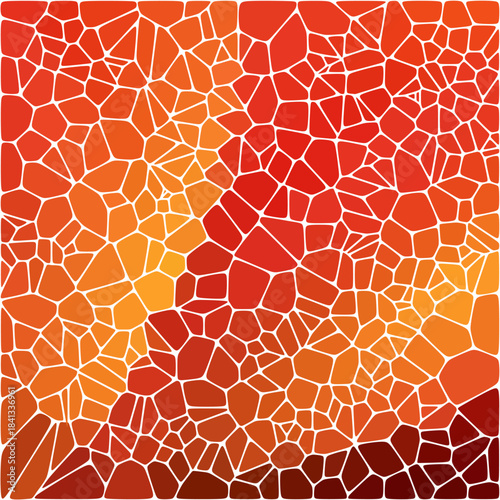 Stone plate paving pattern. Abstract geometric colorful shapes ornament vector texture. Orange Pebbles. eps 10