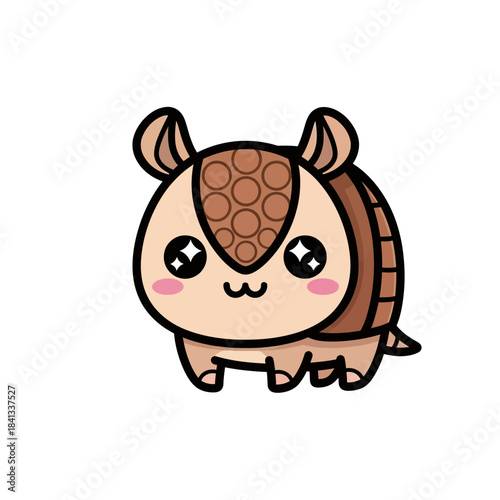 shelled animal popular kawaii illustration armadillo