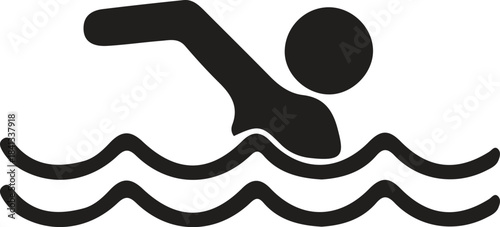 Swimmer Icon Silhouette