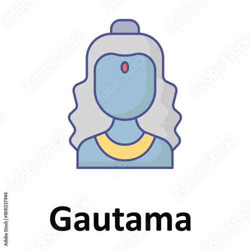 Gautama Vector icon which can easily modify or edit