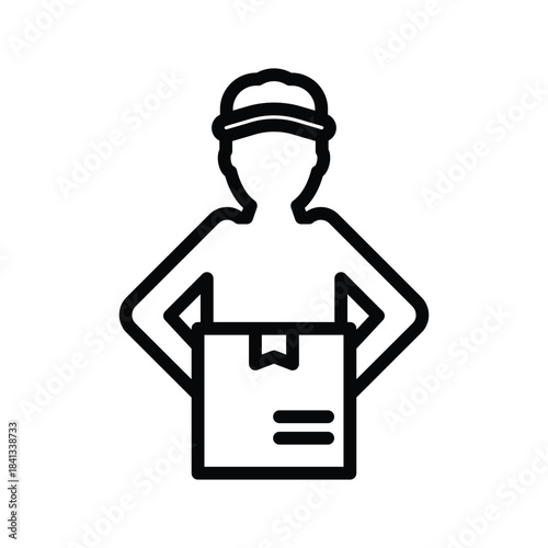 Delivery boy icon