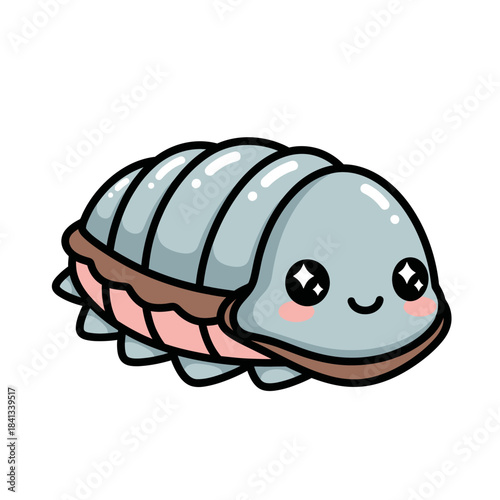 shelled animal popular kawaii illustration chiton