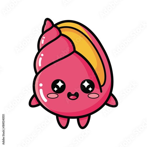 shelled animal popular kawaii illustration conch