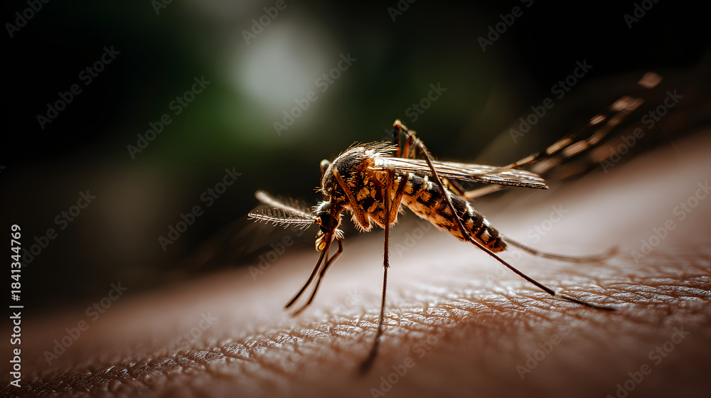 Naklejka premium Mosquito bites on arm skin macro shot fine eef e ff cee