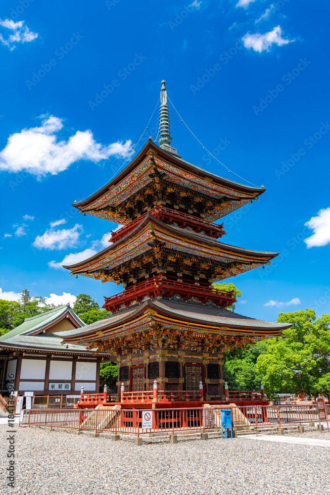 Naklejka premium 千葉県成田市 成田山新勝寺 三重塔