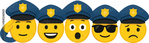 Police Officer Emoji Set