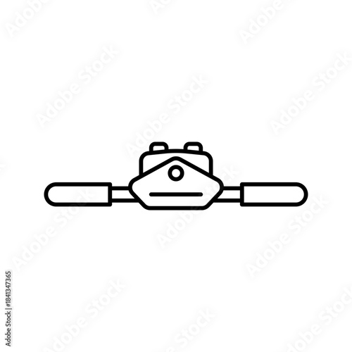 Outline Woodworking Spokeshave Planing Line Art Icon
